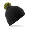 czapka zimowa - mod. B450:Black, 100% akryl, Lime Green, One Size